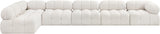 Ames Cream Boucle Fabric Modular Sectional 611Cream-Sec6E Meridian Furniture