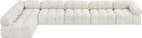 Ames Cream Boucle Fabric Modular Sectional 611Cream-Sec6E Meridian Furniture