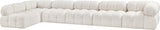 Ames Cream Boucle Fabric Modular Sectional 611Cream-Sec6E Meridian Furniture