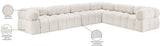 Ames Cream Boucle Fabric Modular Sectional 611Cream-Sec6F Meridian Furniture