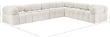 Ames Cream Boucle Fabric Modular Sectional 611Cream-Sec6F Meridian Furniture