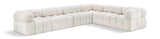 Ames Cream Boucle Fabric Modular Sectional 611Cream-Sec6F Meridian Furniture