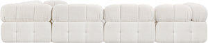 Ames Cream Boucle Fabric Modular Sectional 611Cream-Sec6F Meridian Furniture
