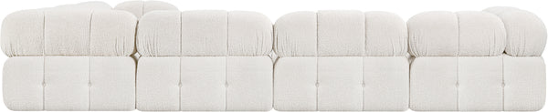 Ames Cream Boucle Fabric Modular Sectional 611Cream-Sec6F Meridian Furniture