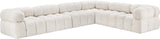 Ames Cream Boucle Fabric Modular Sectional 611Cream-Sec6F Meridian Furniture