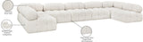 Ames Cream Boucle Fabric Modular Sectional 611Cream-Sec7A Meridian Furniture