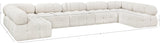 Ames Cream Boucle Fabric Modular Sectional 611Cream-Sec7A Meridian Furniture