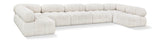 Ames Cream Boucle Fabric Modular Sectional 611Cream-Sec7A Meridian Furniture