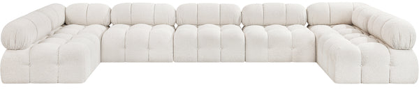 Ames Cream Boucle Fabric Modular Sectional 611Cream-Sec7A Meridian Furniture