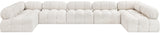 Ames Cream Boucle Fabric Modular Sectional 611Cream-Sec7A Meridian Furniture