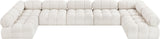 Ames Cream Boucle Fabric Modular Sectional 611Cream-Sec7A Meridian Furniture