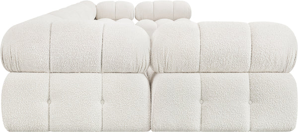 Ames Cream Boucle Fabric Modular Sectional 611Cream-Sec7A Meridian Furniture