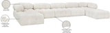 Ames Cream Boucle Fabric Modular Sectional 611Cream-Sec7B Meridian Furniture