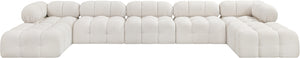 Ames Cream Boucle Fabric Modular Sectional 611Cream-Sec7B Meridian Furniture