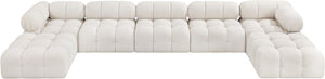 Ames Cream Boucle Fabric Modular Sectional 611Cream-Sec7B Meridian Furniture