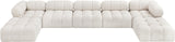 Ames Cream Boucle Fabric Modular Sectional 611Cream-Sec7B Meridian Furniture