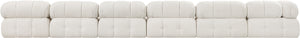 Ames Cream Boucle Fabric Modular Sectional 611Cream-Sec7C Meridian Furniture