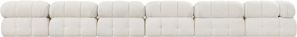 Ames Cream Boucle Fabric Modular Sectional 611Cream-Sec7C Meridian Furniture