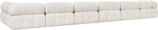 Ames Cream Boucle Fabric Modular Sectional 611Cream-Sec7C Meridian Furniture