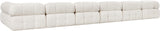 Ames Cream Boucle Fabric Modular Sectional 611Cream-Sec7C Meridian Furniture