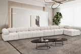 Ames Cream Boucle Fabric Modular Sectional 611Cream-Sec7D Meridian Furniture