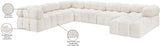 Ames Cream Boucle Fabric Modular Sectional 611Cream-Sec7E Meridian Furniture