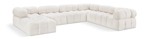 Ames Cream Boucle Fabric Modular Sectional 611Cream-Sec7E Meridian Furniture