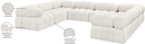 Ames Cream Boucle Fabric Modular Sectional 611Cream-Sec8A Meridian Furniture