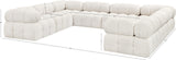 Ames Cream Boucle Fabric Modular Sectional 611Cream-Sec8A Meridian Furniture