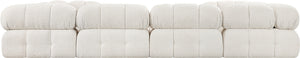 Ames Cream Boucle Fabric Modular Sectional 611Cream-Sec8A Meridian Furniture