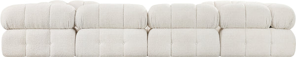 Ames Cream Boucle Fabric Modular Sectional 611Cream-Sec8A Meridian Furniture