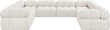 Ames Cream Boucle Fabric Modular Sectional 611Cream-Sec8A Meridian Furniture