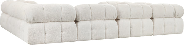 Ames Cream Boucle Fabric Modular Sectional 611Cream-Sec8A Meridian Furniture