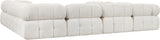 Ames Cream Boucle Fabric Modular Sectional 611Cream-Sec8A Meridian Furniture