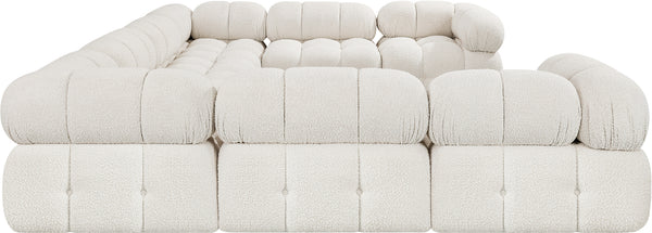 Ames Cream Boucle Fabric Modular Sectional 611Cream-Sec8A Meridian Furniture
