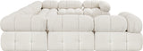 Ames Cream Boucle Fabric Modular Sectional 611Cream-Sec8A Meridian Furniture