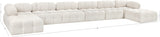 Ames Cream Boucle Fabric Modular Sectional 611Cream-Sec8B Meridian Furniture