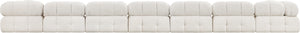 Ames Cream Boucle Fabric Modular Sectional 611Cream-Sec9A Meridian Furniture