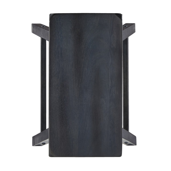 Cosimo Solid Rubberwood Bar Stools Set of 2 with Saddleback Seat Distressed Finish