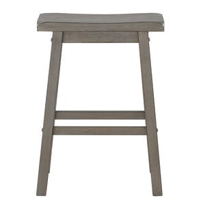 Cosimo Solid Rubberwood Saddleback Counter Stools Set of Two for Kitchen Islands