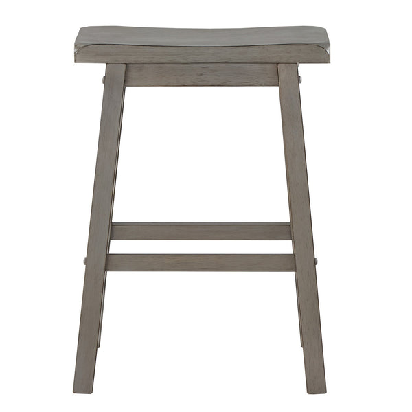 Cosimo Solid Rubberwood Saddleback Counter Stools Set of Two for Kitchen Islands