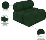 Ames Green Boucle Fabric Armless 611Green-Armless Meridian Furniture