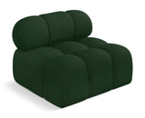 Ames Green Boucle Fabric Armless 611Green-Armless Meridian Furniture