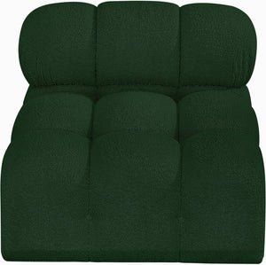 Ames Green Boucle Fabric Armless 611Green-Armless Meridian Furniture