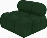 Ames Green Boucle Fabric Armless 611Green-Armless Meridian Furniture