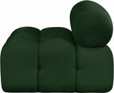 Ames Green Boucle Fabric Armless 611Green-Armless Meridian Furniture