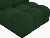 Ames Green Boucle Fabric Armless 611Green-Armless Meridian Furniture