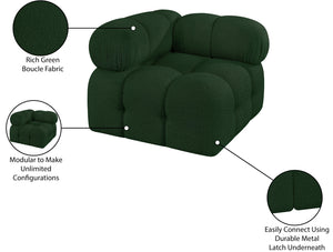 Ames Green Boucle Fabric Corner 611Green-Corner Meridian Furniture
