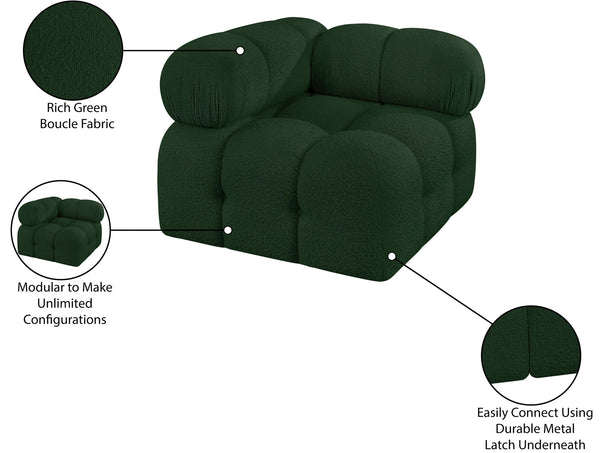 Ames Green Boucle Fabric Corner 611Green-Corner Meridian Furniture