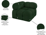 Ames Green Boucle Fabric Corner 611Green-Corner Meridian Furniture